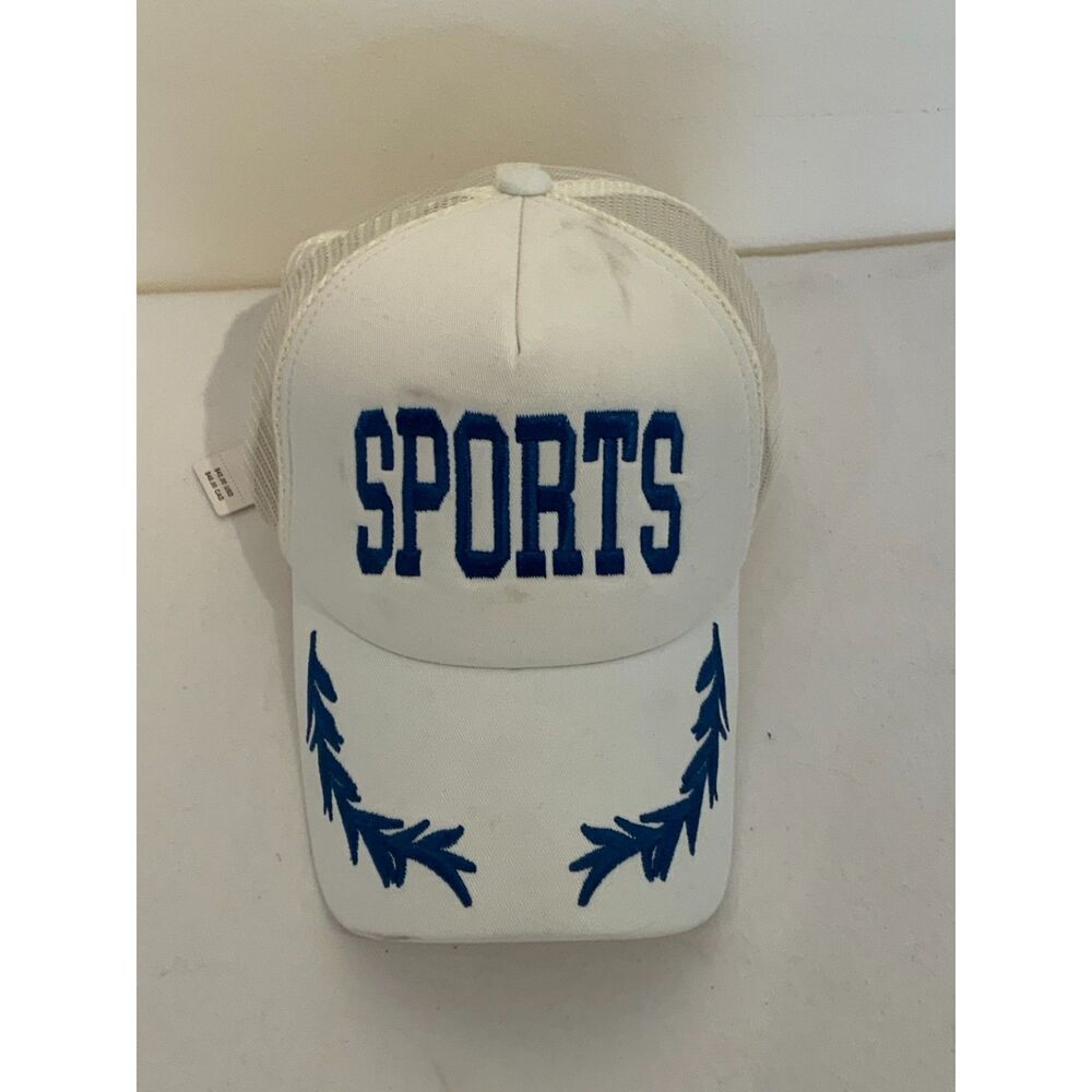 Anthropologie Worn/West “Sports” Embroidered Trucker Hat NWT
